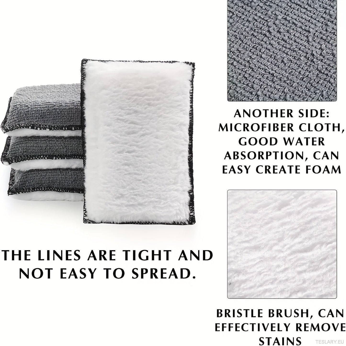 Luxury car upholstery cleaning sponge set, seat and exterior care washing block, cloth set