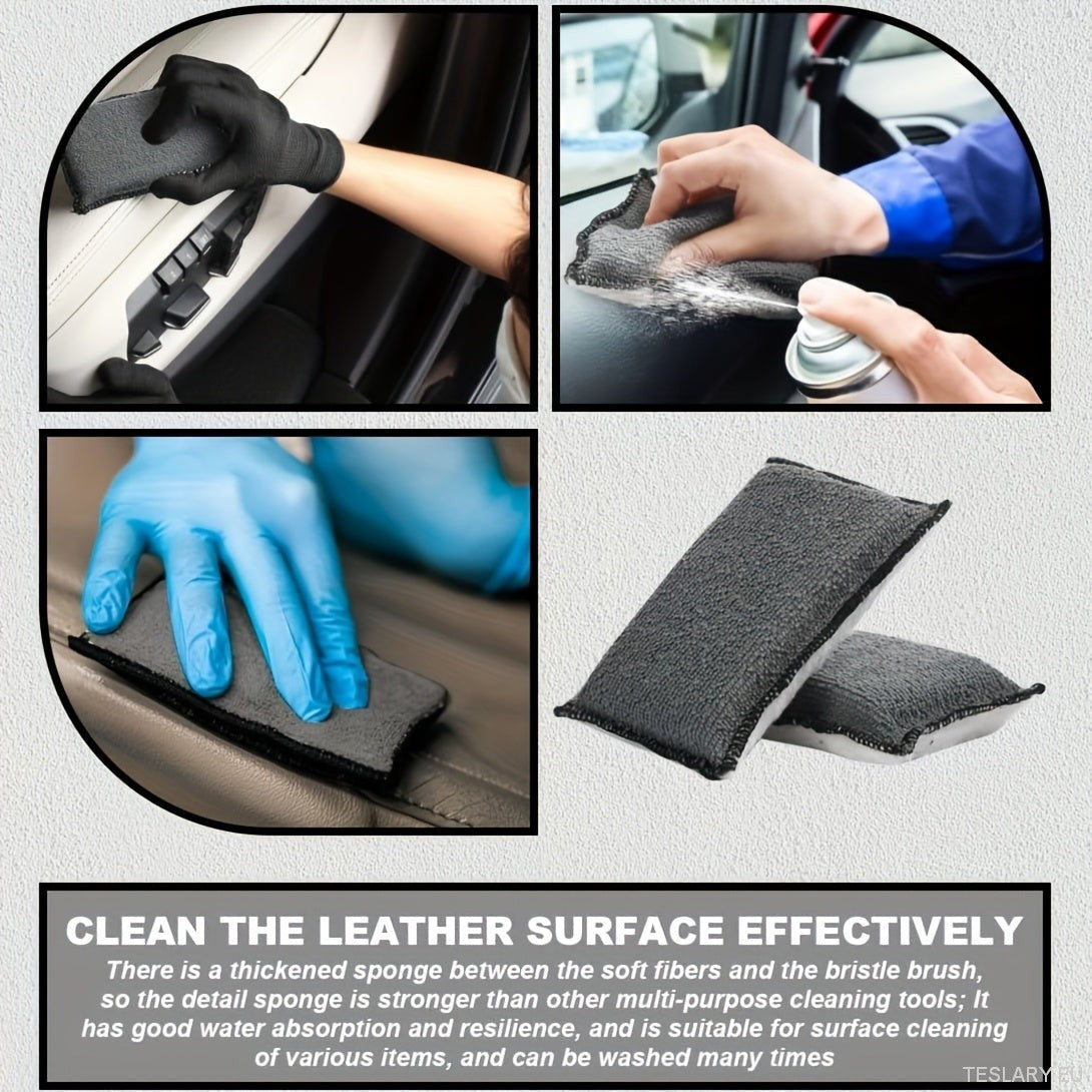 Luxury car upholstery cleaning sponge set, seat and exterior care washing block, cloth set