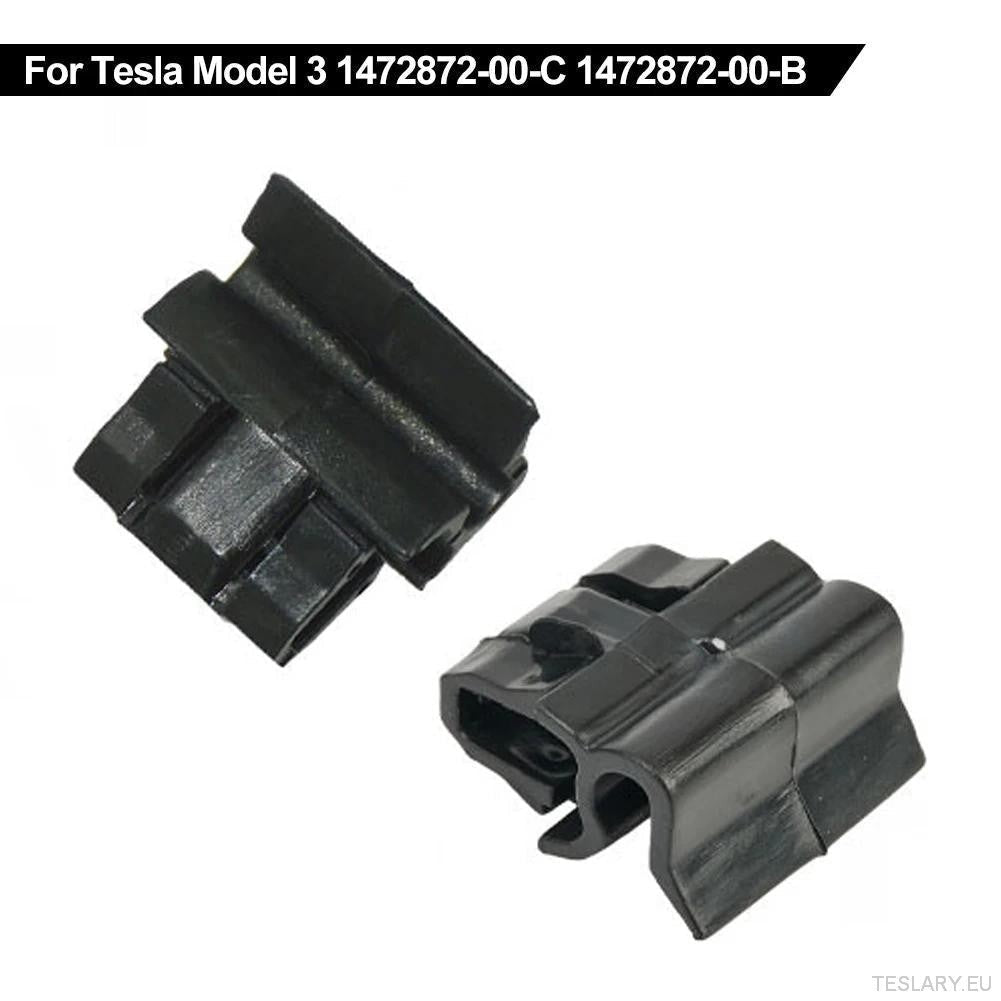 4pcs Durable Plastic Buckles for Tesla for Model Y / 3 Front Trunk, Luggage Storage Box Fixing Bracket, OE 1472872-00-B (for Model Y) 1472872-00-C (Model 3), Black, Matching Buckle