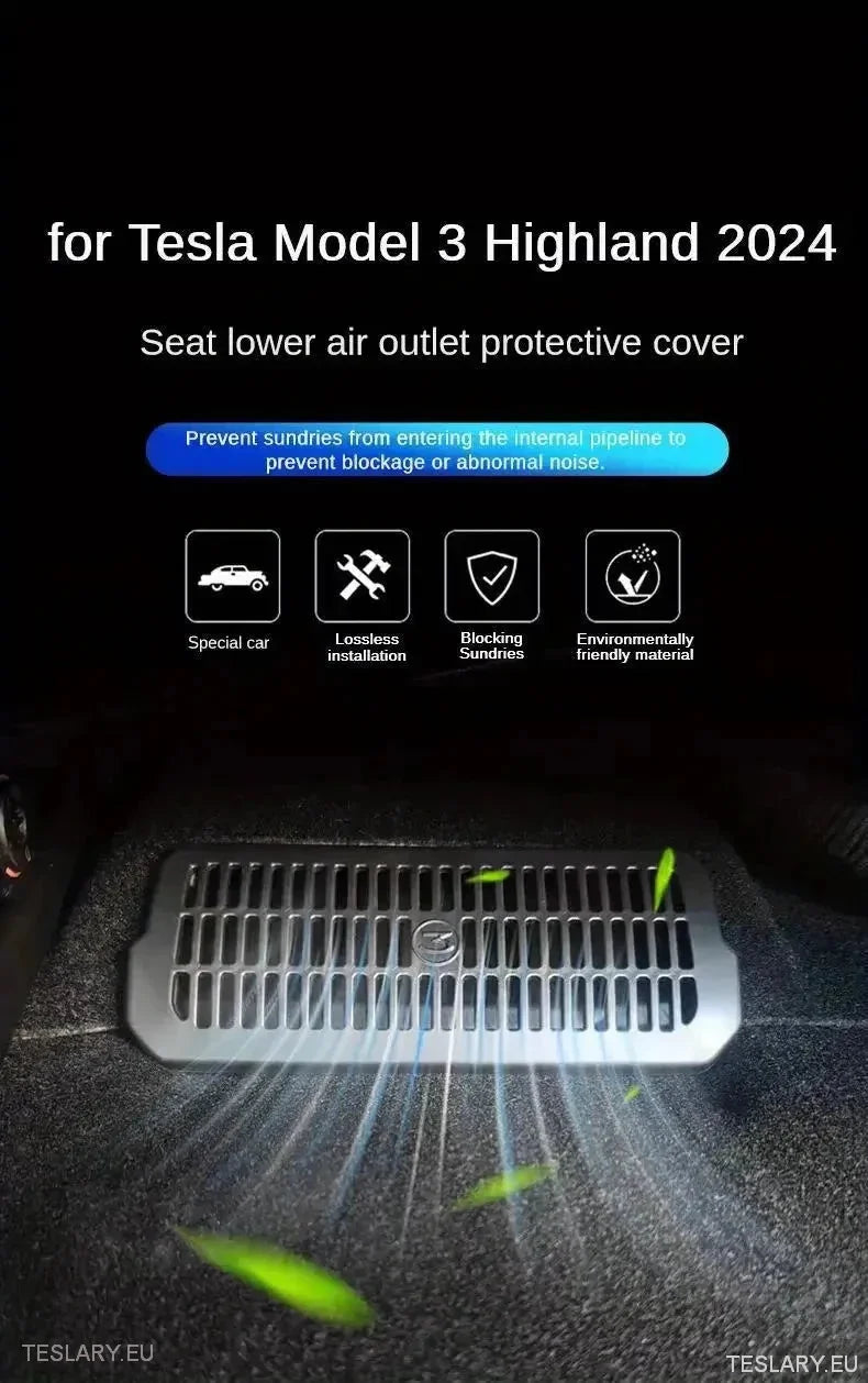 Tesla Model 3 +Highland Under Seat Air Outlet Cover ( 2 Pieces )
