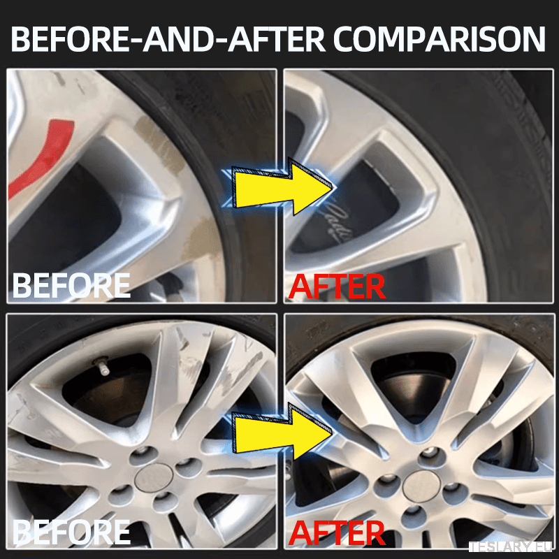 Car wheel hub scratches repair kit, Wheel hub retreading and polishing paste, Automobile wheel hub scratches, rust, fading repair agent, Premium care wax for wheel hub