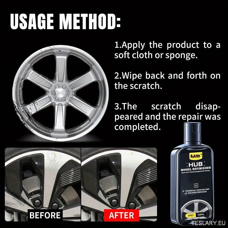Car wheel hub scratches repair kit, Wheel hub retreading and polishing paste, Automobile wheel hub scratches, rust, fading repair agent, Premium care wax for wheel hub