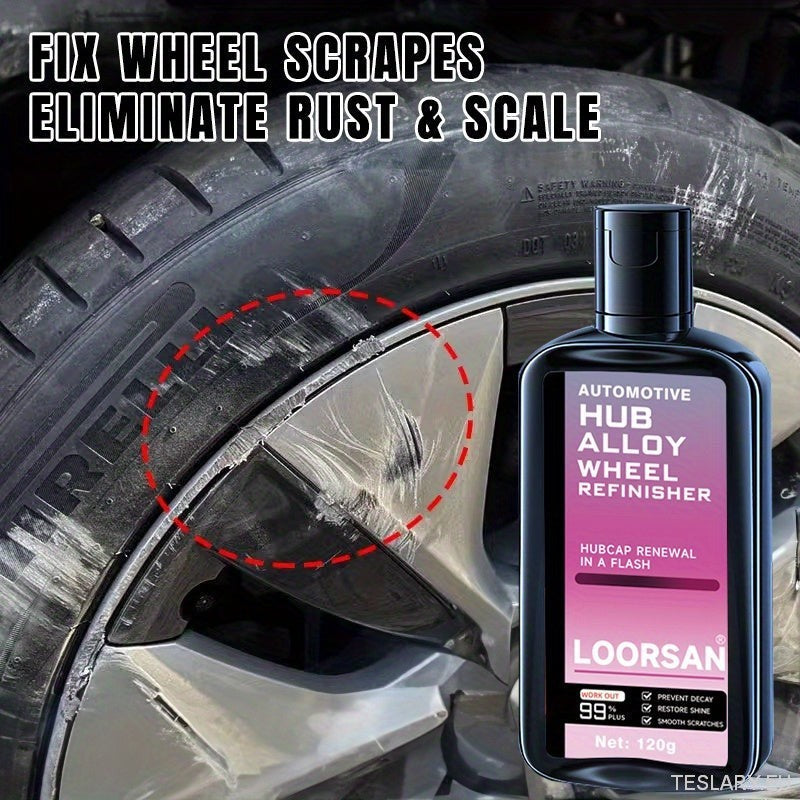 Automotive Hub Wheel Refinisher, Alloy Wheel Scratch Repair Paste, Car Maintenance Polishing Cream for Rust & Scale Removal