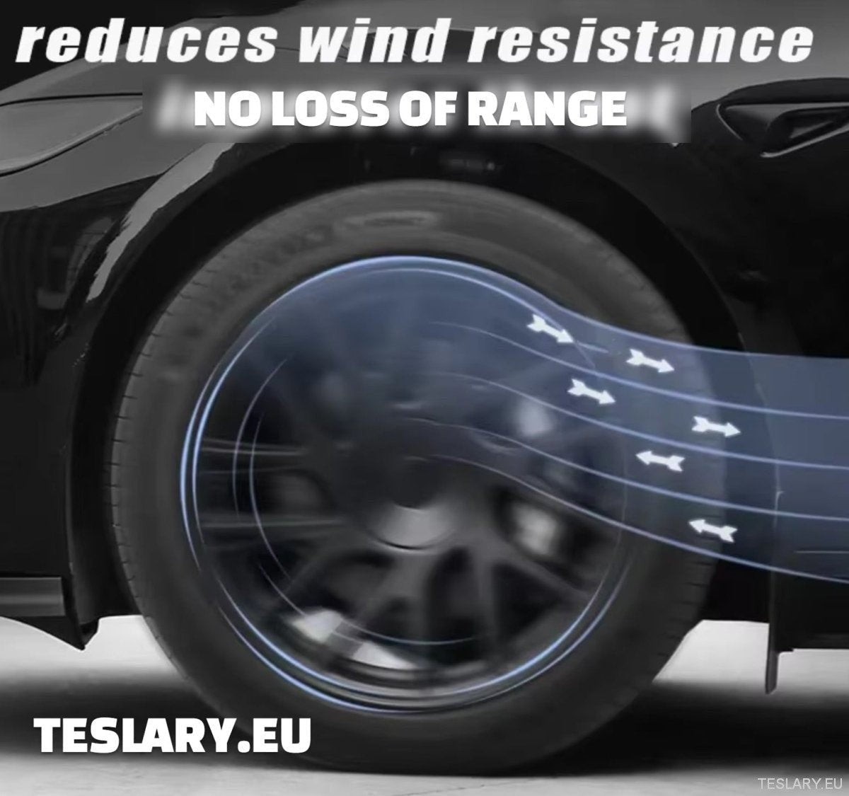 18" Tesla Model 3+ Highland Full Rim Induction Style Matte Black Wheel Covers - TESLARY Tesla Shop Accessories Europe Nederlands Ireland Deutschland Espana Alicante France Italia