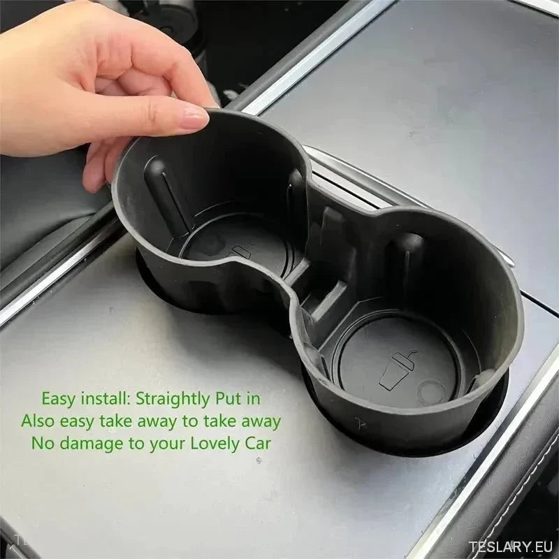 Tesla 3/Y Black Soft Plastic Centre Console Cup Inserts
