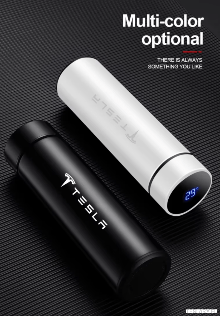 500ml Portable Insulated Travel Mug for Outdoor Adventures with Tesla Logo