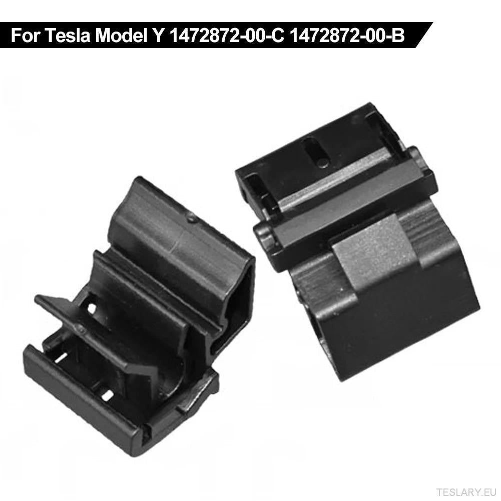 4pcs Durable Plastic Buckles for Tesla for Model Y / 3 Front Trunk, Luggage Storage Box Fixing Bracket, OE 1472872-00-B (for Model Y) 1472872-00-C (Model 3), Black, Matching Buckle