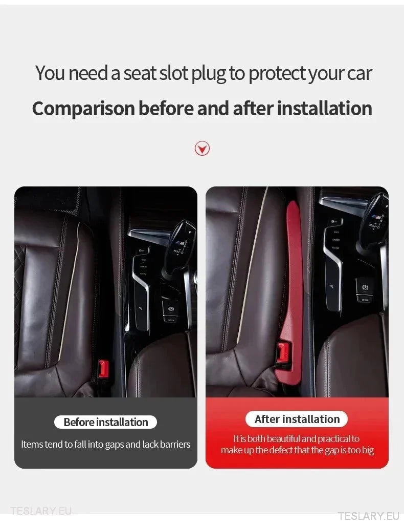 Seat Gap Filler for Tesla Model 3 , Y & S with Logo