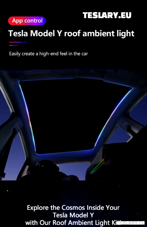 Tesla Model Y Led Ambient Roof Lighting