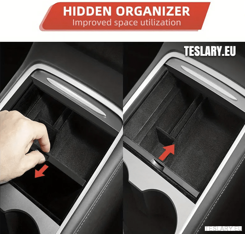 Tesla Model 3 / Y Accessories 3 Pack Front & Rear Trays & Hidden Storage