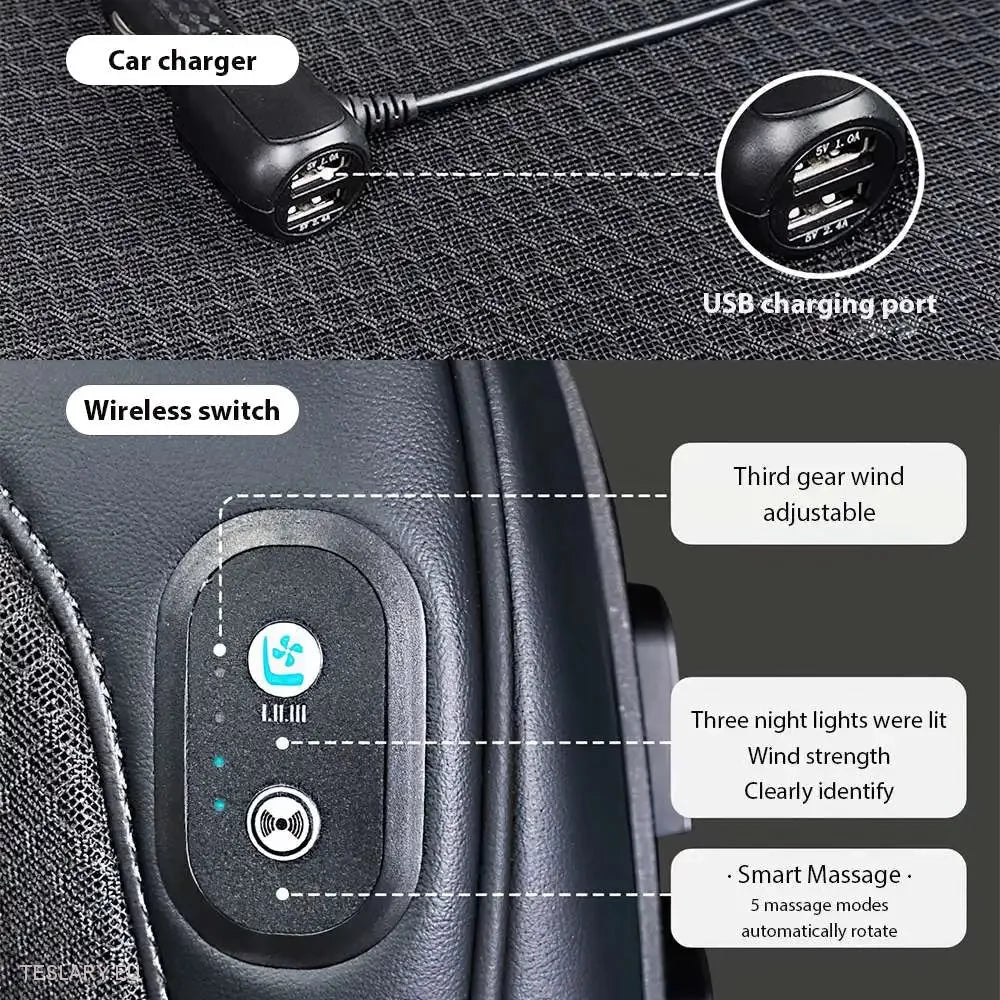 Tesla Model 3 / Y Ventilated Seat Cover(s) in Black or White PU Leather ( 1 Piece )