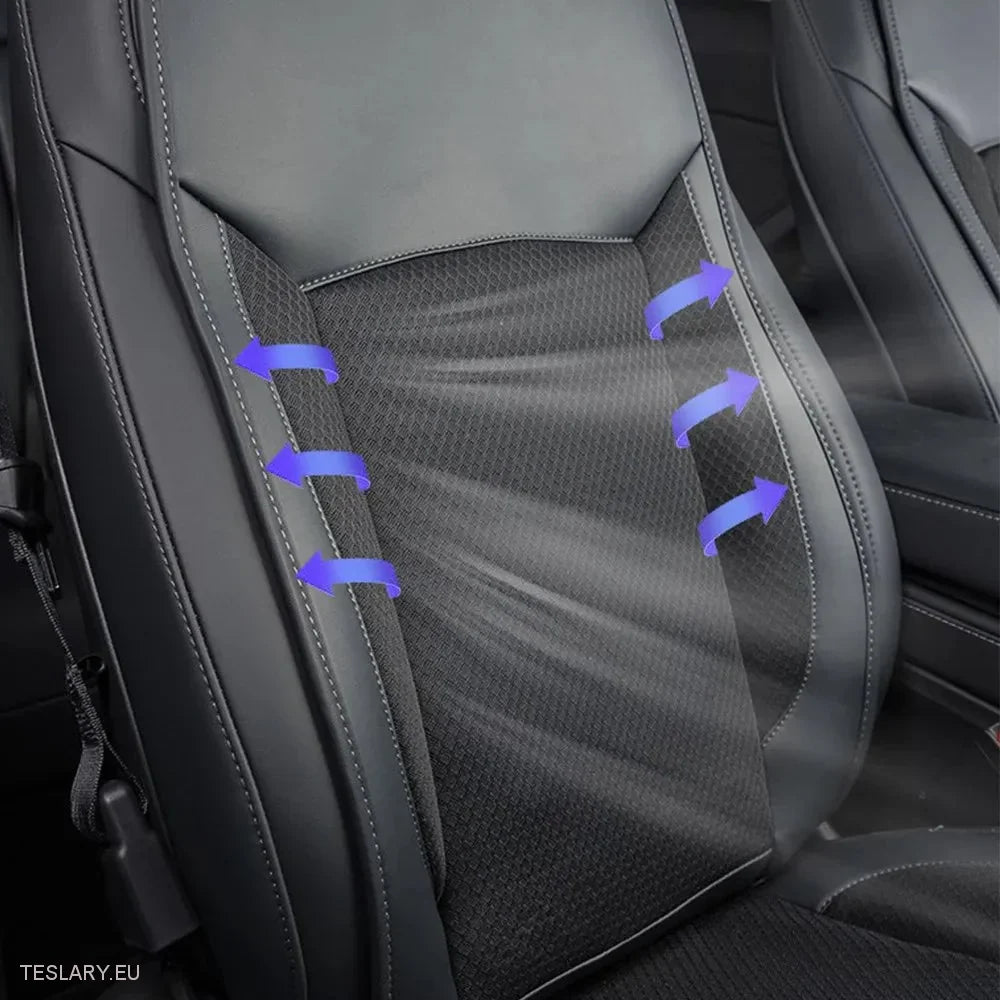 Tesla Model 3 / Y Ventilated Seat Cover(s) in Black or White PU Leather ( 1 Piece )