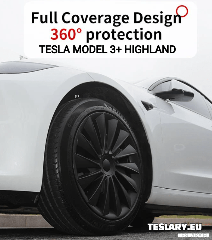 Tesla Model 3+ Highland 18" Blade Style Wheel Covers - Matte Black