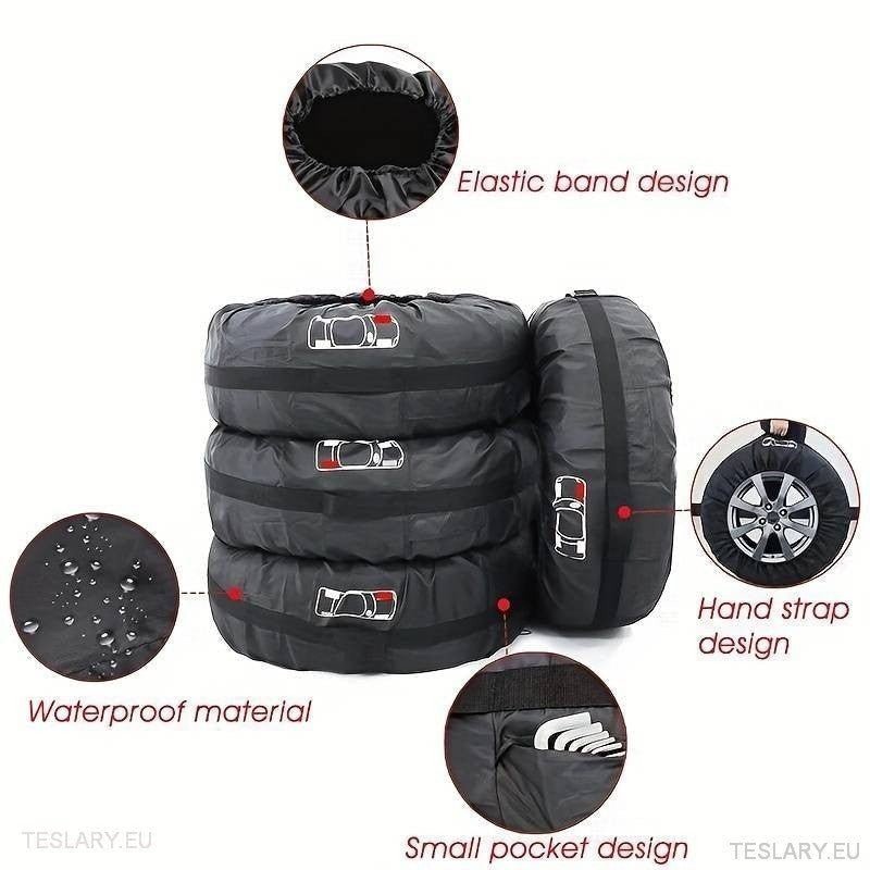 All Weather Tyre Covers - Suitable for Telsa 3 / Y / Y & X - TESLARY Tesla Shop Accessories Europe Nederlands Ireland Deutschland Espana Alicante France Italia