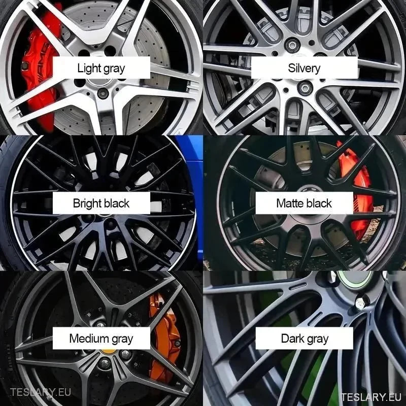 Alloy Wheel Touch Up Paint in Silver , Grey, Matte Black and Shiny Black