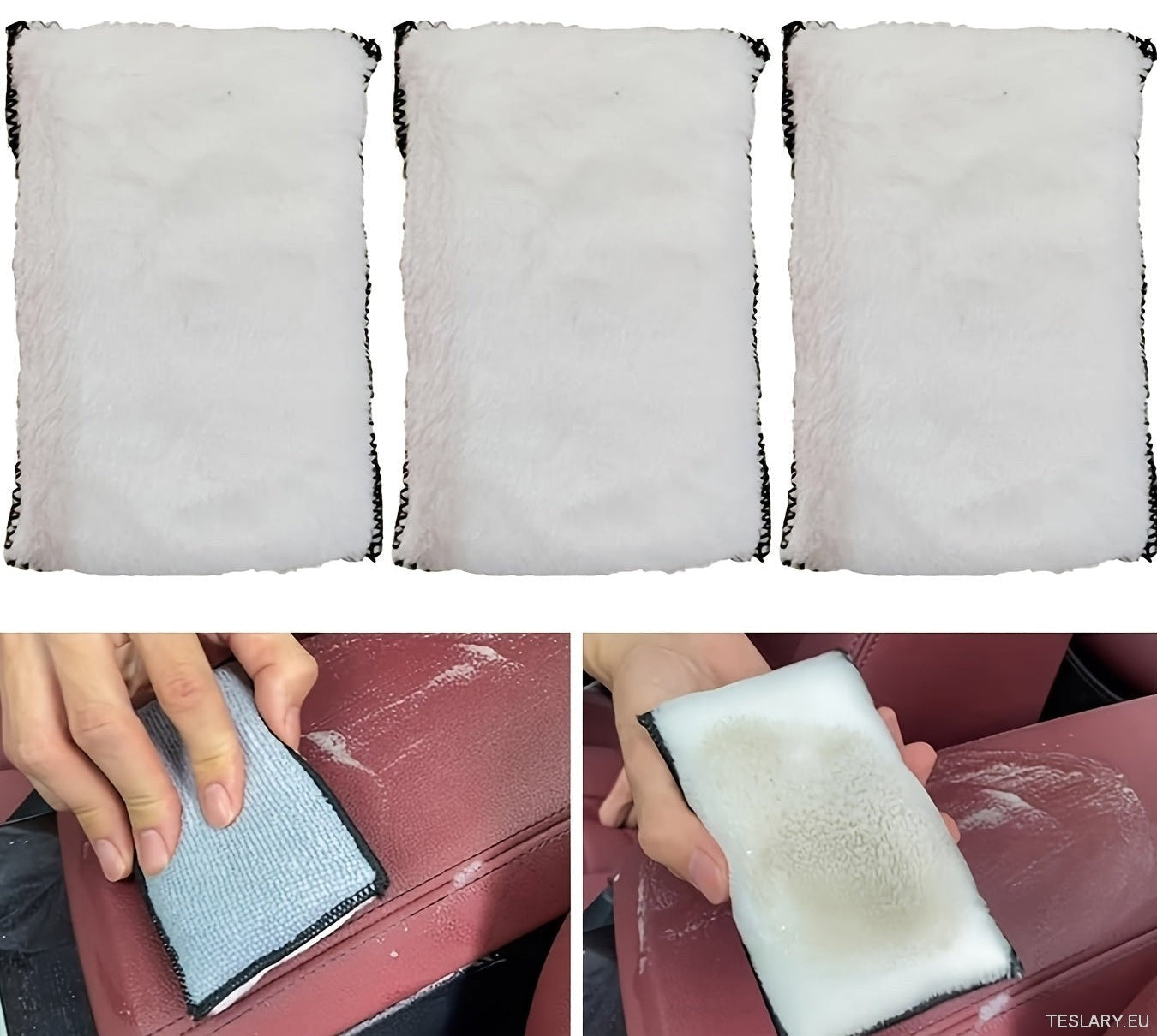 Luxury car upholstery cleaning sponge set, seat and exterior care washing block, cloth set