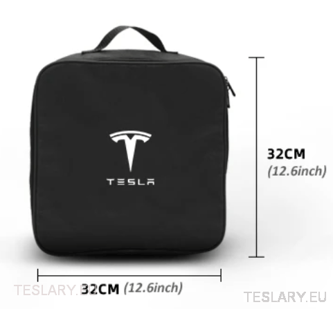 EV Cable Storage Bags Round & Square with Logo - TESLARY Tesla Shop Accessories Europe Nederlands Ireland Deutschland Espana Alicante France Italia