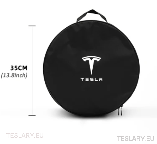 EV Cable Storage Bags Round & Square with Logo - TESLARY Tesla Shop Accessories Europe Nederlands Ireland Deutschland Espana Alicante France Italia