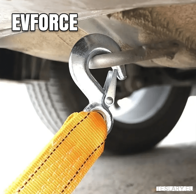 Heavy Duty 5 Ton Nylon Tow Strap - Universal - TESLARY Tesla Shop Accessories Europe Nederlands Ireland Deutschland Espana Alicante France Italia