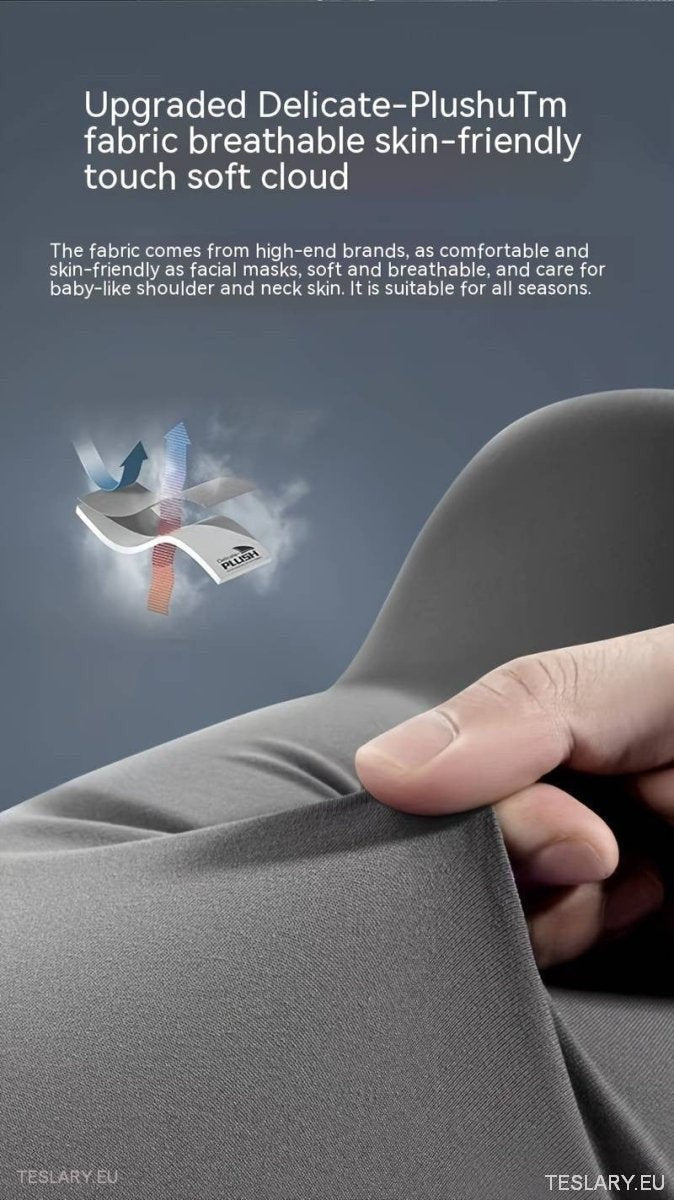 Memory Foam Neck Pillow & Back Support Cushion for All Tesla Models - TESLARY Tesla Shop Accessories Europe Nederlands Ireland Deutschland Espana Alicante France Italia
