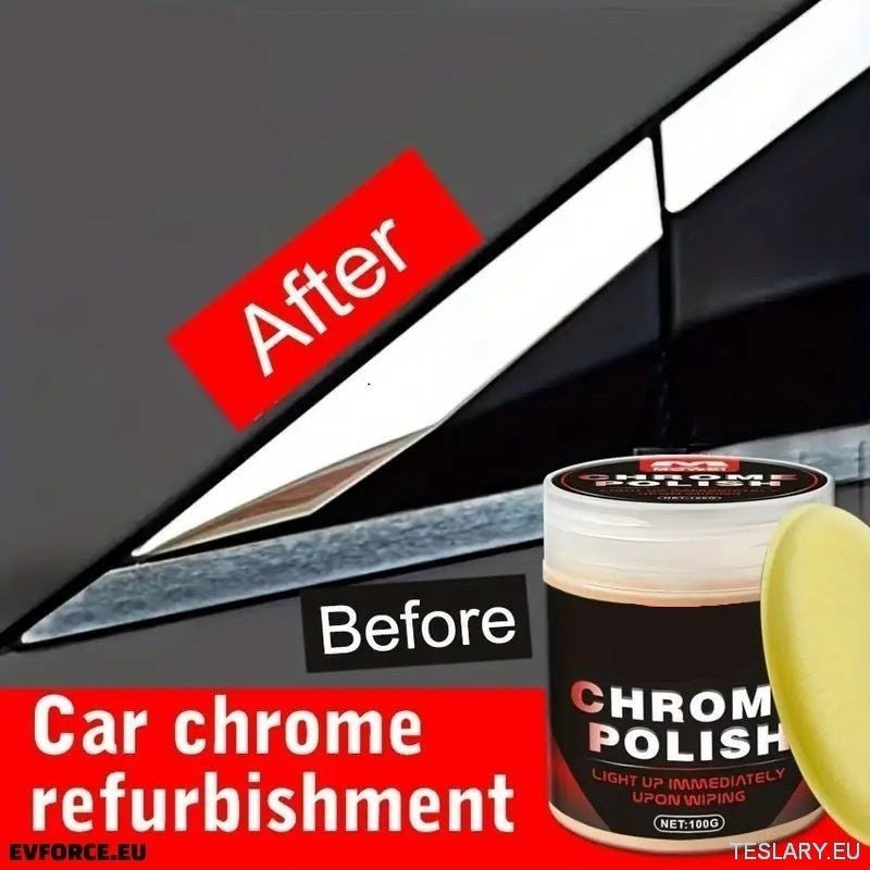 Multi - Purpose Chrome Restoration Polish 100gms - TESLARY Tesla Shop Accessories Europe Nederlands Ireland Deutschland Espana Alicante France Italia