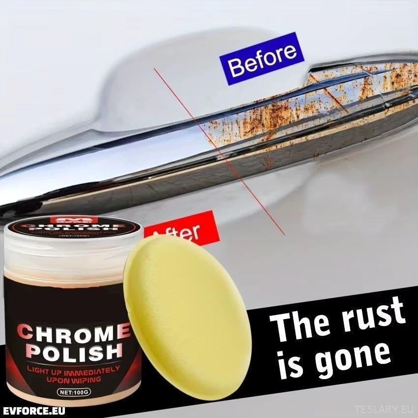 Multi - Purpose Chrome Restoration Polish 100gms - TESLARY Tesla Shop Accessories Europe Nederlands Ireland Deutschland Espana Alicante France Italia