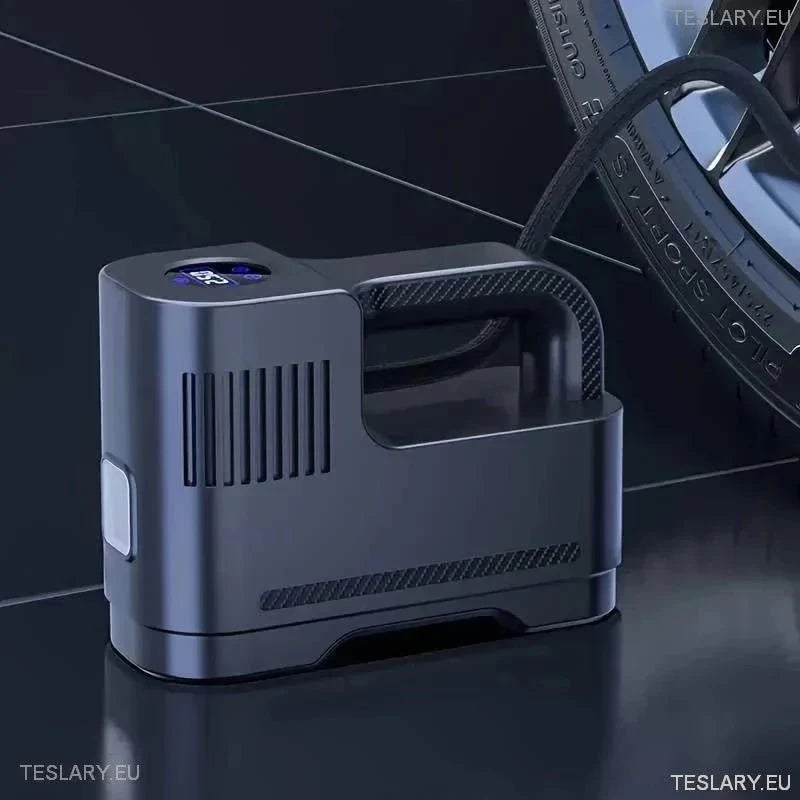 Portable 12 Volt Compressor with Digital Readout - TESLARY Tesla Shop Accessories Europe Nederlands Ireland Deutschland Espana Alicante France Italia