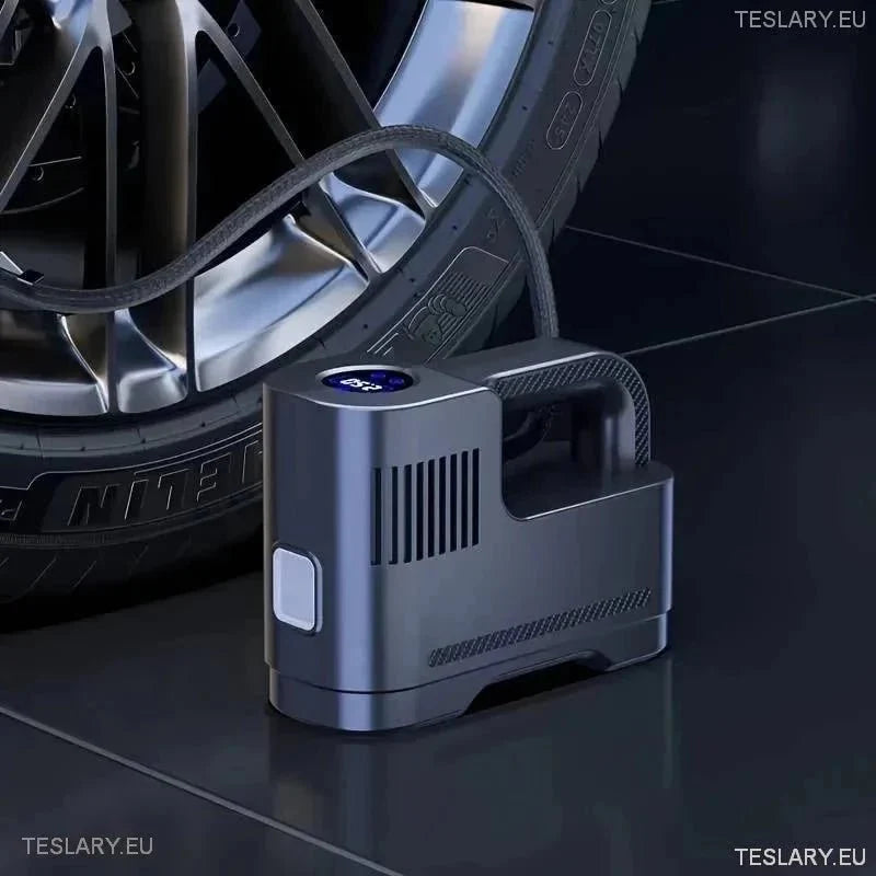 Portable 12 Volt Compressor with Digital Readout - TESLARY Tesla Shop Accessories Europe Nederlands Ireland Deutschland Espana Alicante France Italia