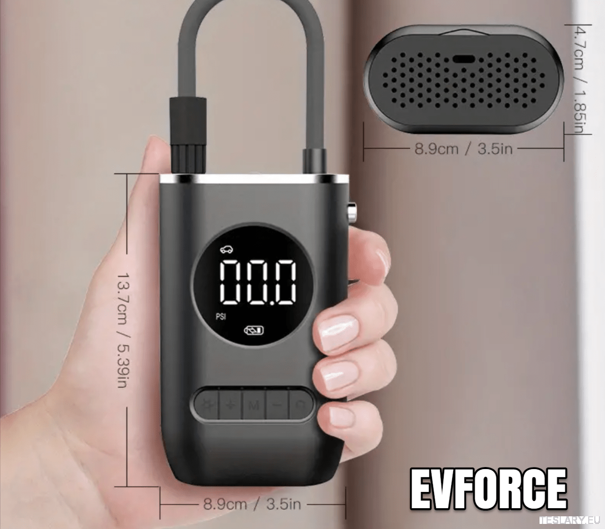 Portable Battery Powered Tyre Compressor for Tesla , BYD , MG & Other EVs