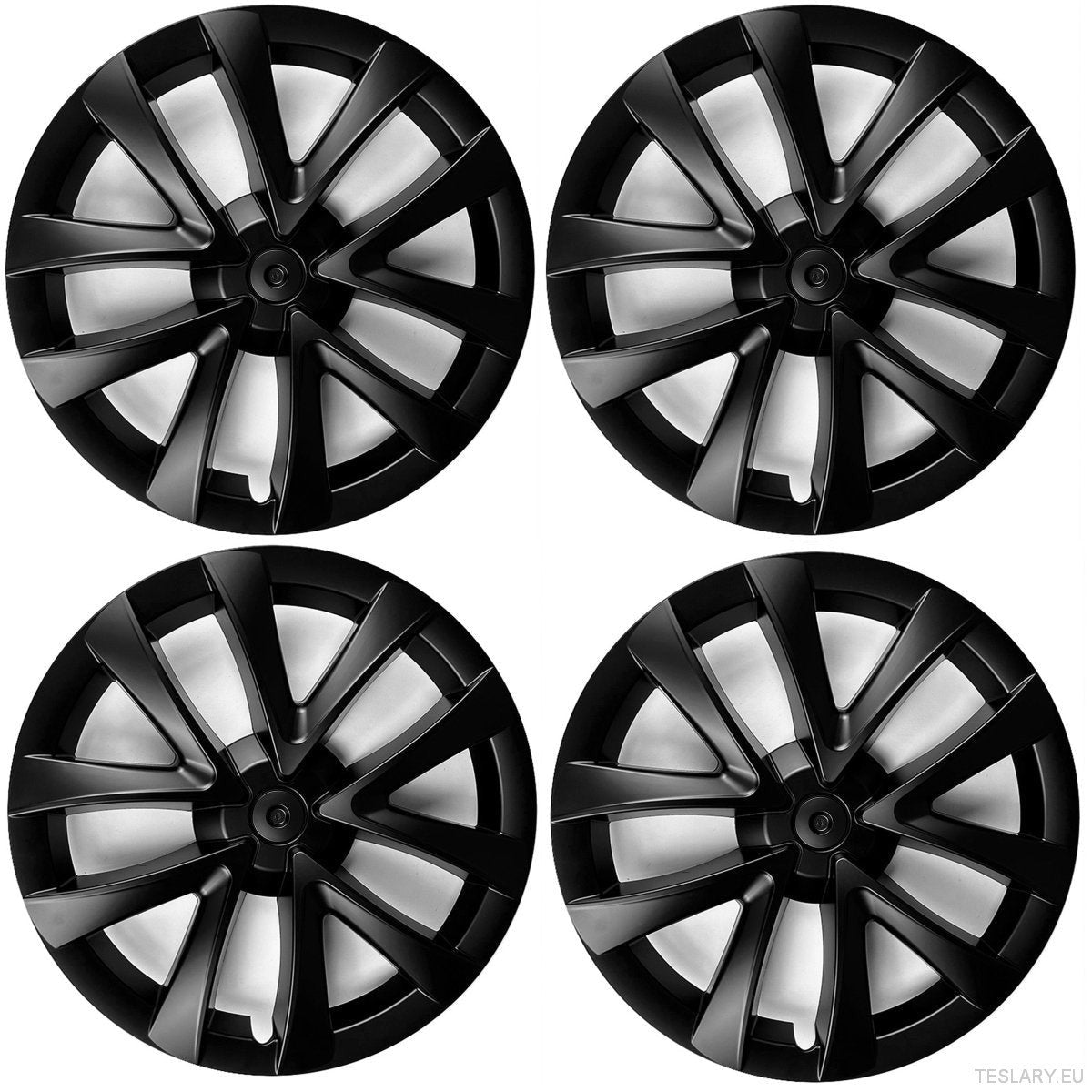 Premium 18-inch Fully Enveloped Arachnid Hubcaps In Durable ABS Material For 2019 - 2023 Tesla Model 3