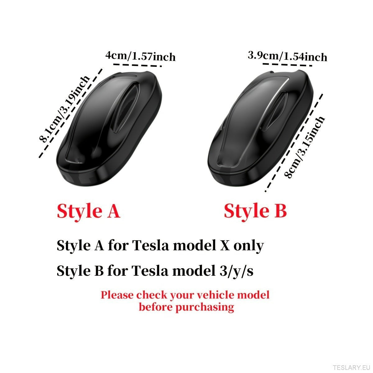 Premium Alloy Tesla Key Case Protection Black