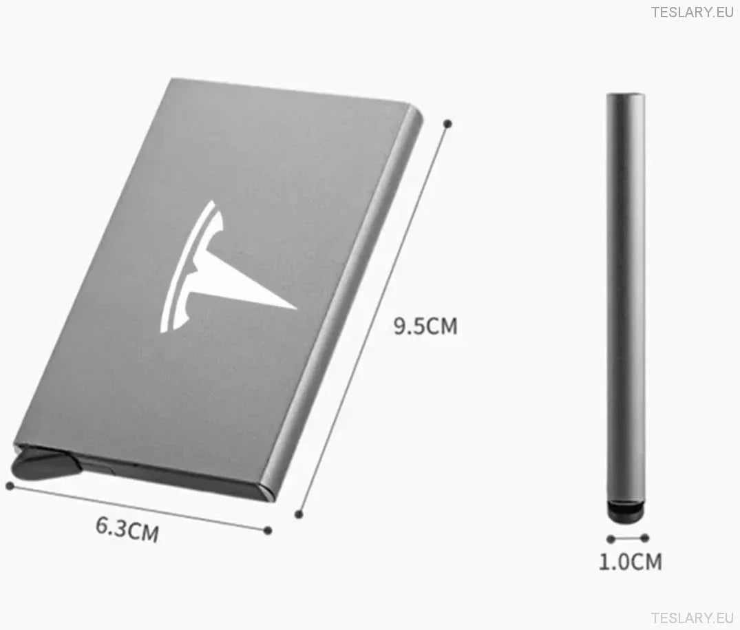 Smart ID CARD RFID Wallet for Bank Cards or Tesla Key with Tesla Logo - TESLARY Tesla Shop Accessories Europe Nederlands Ireland Deutschland Espana Alicante France Italia