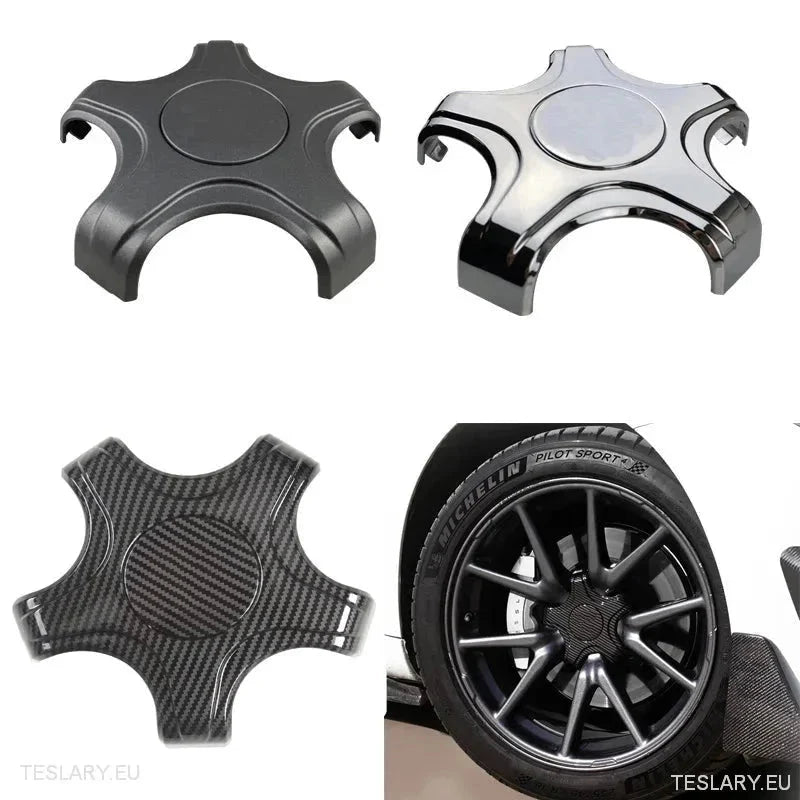 Tesla 3 - Five Claw Centre Caps for Original Alloy Wheels - TESLARY Tesla Shop Accessories Europe Nederlands Ireland Deutschland Espana Alicante France Italia