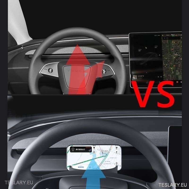 Tesla 3+ Highland Phone & Dash Storage Organiser ( Steering Wheel ) - TESLARY Tesla Shop Accessories Europe Nederlands Ireland Deutschland Espana Alicante France Italia