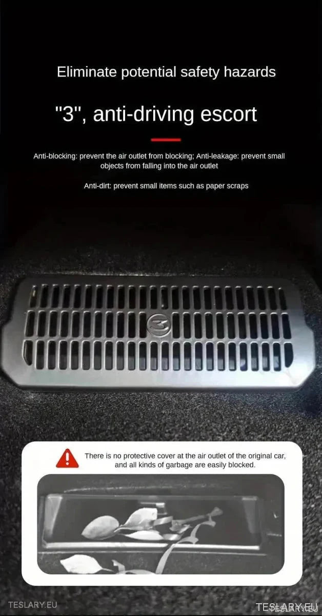 Tesla 3 / Highland Under Seat Air Outlet Cover ( 2 Pieces ) - TESLARY Tesla Shop Accessories Europe Nederlands Ireland Deutschland Espana Alicante France Italia