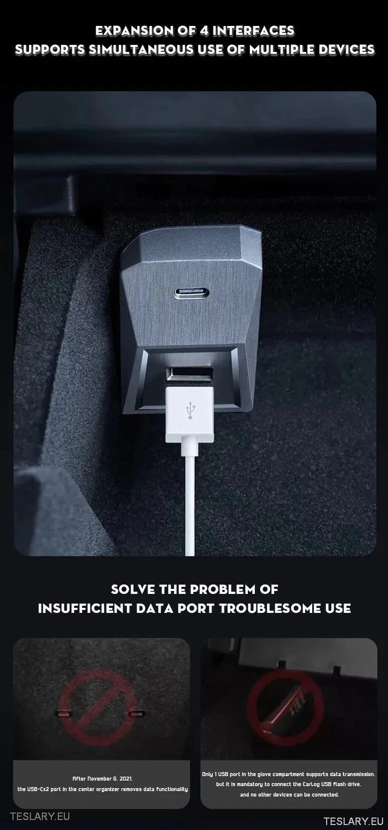 Tesla 3/Y Glove Box Docking Station ( LEFT HAND DRIVE ONLY )