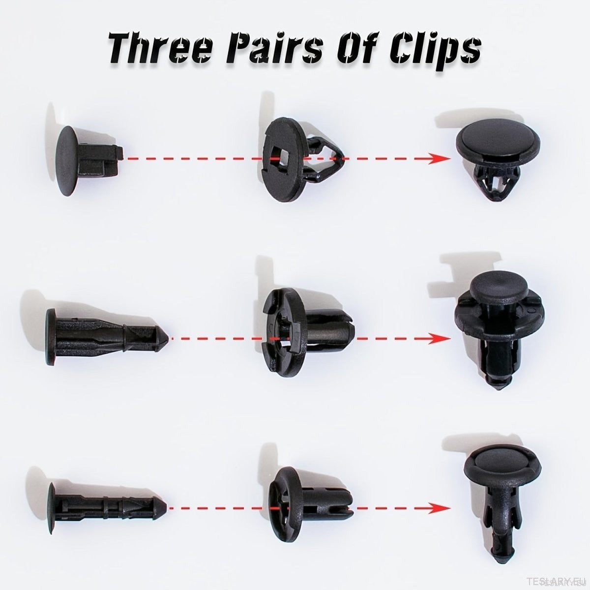 Tesla Body Internal and External Fixer Fastener Clip Pack 70 Pieces