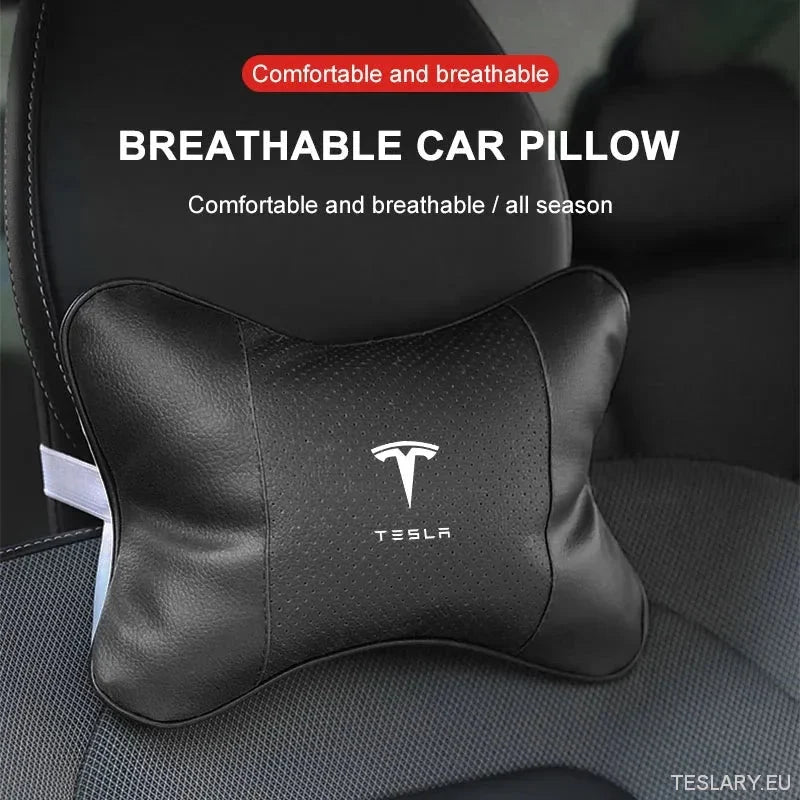 Tesla Car Seat Headrest Pillow - Premium Neck Support Cushion