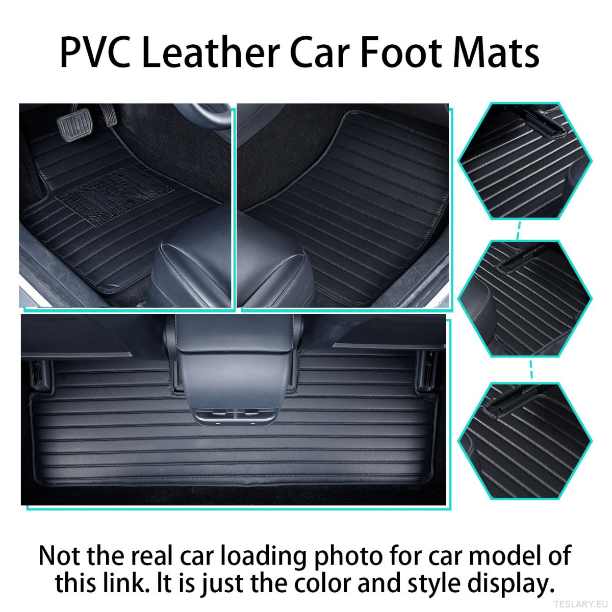 Tesla for Model Y 2019 - 2025 Luxurious PVC Full Surround Car Floor Mats - TESLARY Tesla Shop Accessories Europe Nederlands Ireland Deutschland Espana Alicante France Italia