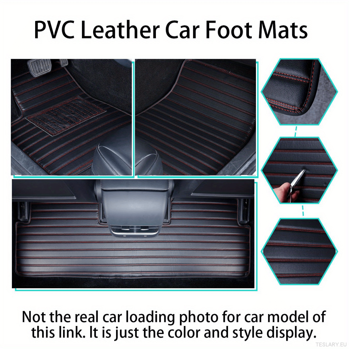 Tesla for Model Y 2019 - 2025 Luxurious PVC Full Surround Car Floor Mats - TESLARY Tesla Shop Accessories Europe Nederlands Ireland Deutschland Espana Alicante France Italia