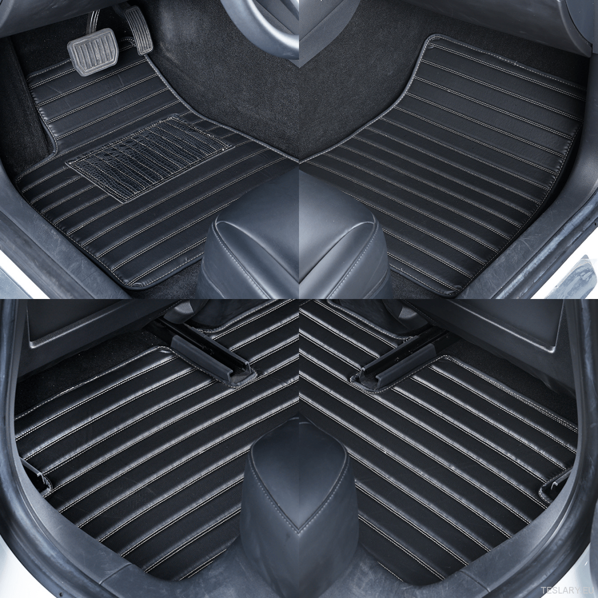 Tesla for Model Y 2019 - 2025 Luxurious PVC Full Surround Car Floor Mats - TESLARY Tesla Shop Accessories Europe Nederlands Ireland Deutschland Espana Alicante France Italia