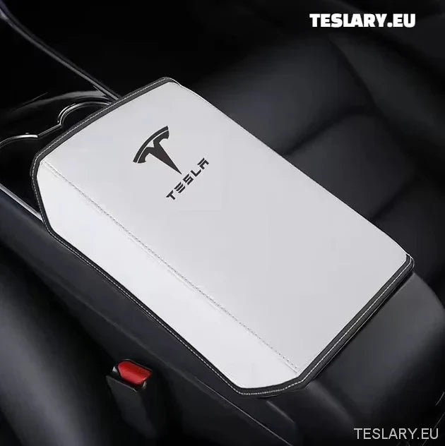 Tesla Model 3 / Y Centre Console PU Leather Armrest Cover with Logo