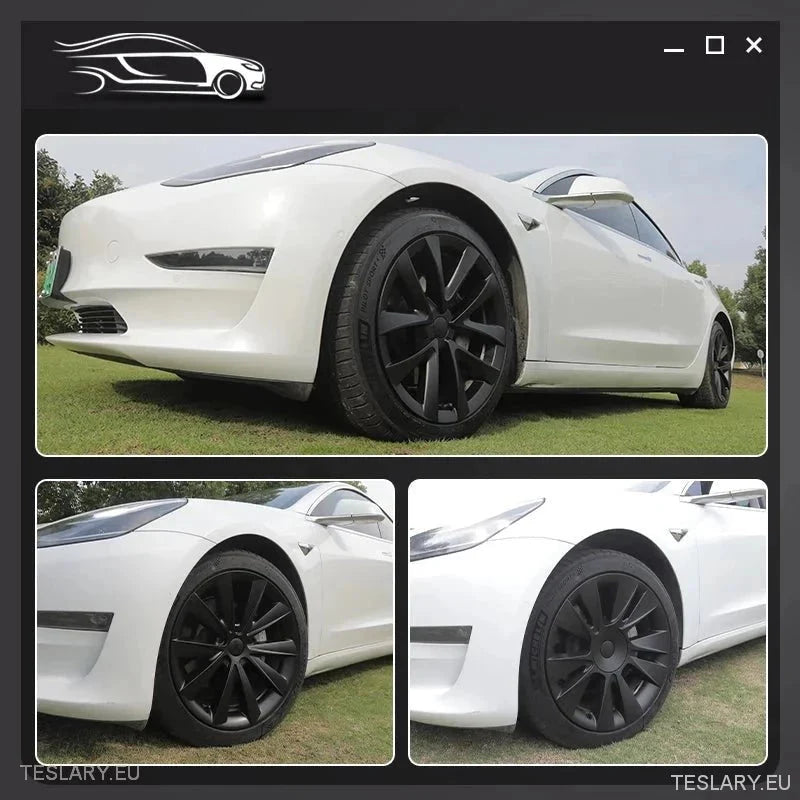 TESLA MODEL 3 18" ARACHNID STYLE WHEEL COVERS -TESLARY.IE Tesla Shop Europe