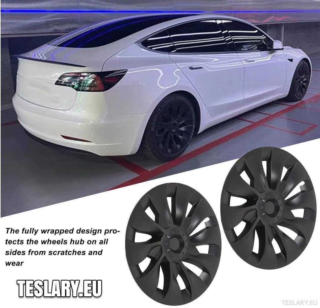 Tesla Model 3 18" UNIQUE S23 Performance - Matte Black - TESLARY Tesla Shop Accessories Europe Nederlands Ireland Deutschland Espana Alicante France Italia