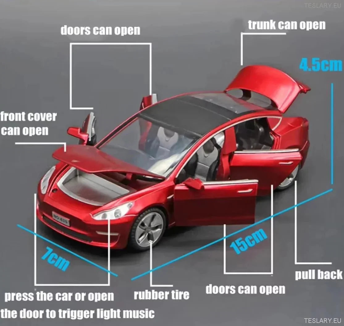 Tesla Model 3 2023 Scale 1:32 Unofficial Version - TESLARY Tesla Shop Accessories Europe Nederlands Ireland Deutschland Espana Alicante France Italia