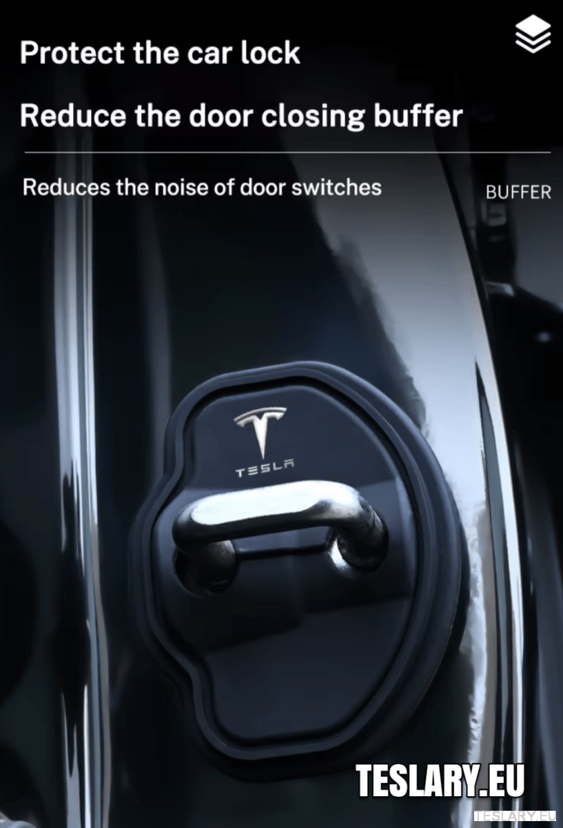 Tesla Model 3 / 3+ Highland & Y Silicone Door Lock Protector with Logo - TESLARY Tesla Shop Accessories Europe Nederlands Ireland Deutschland Espana Alicante France Italia