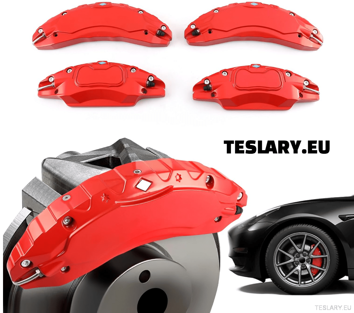 Tesla Model 3 / 3+ / Y Aluminium Brake Caliper Covers ( Set of 4 Pieces ) - TESLARY Tesla Shop Accessories Europe Nederlands Ireland Deutschland Espana Alicante France Italia