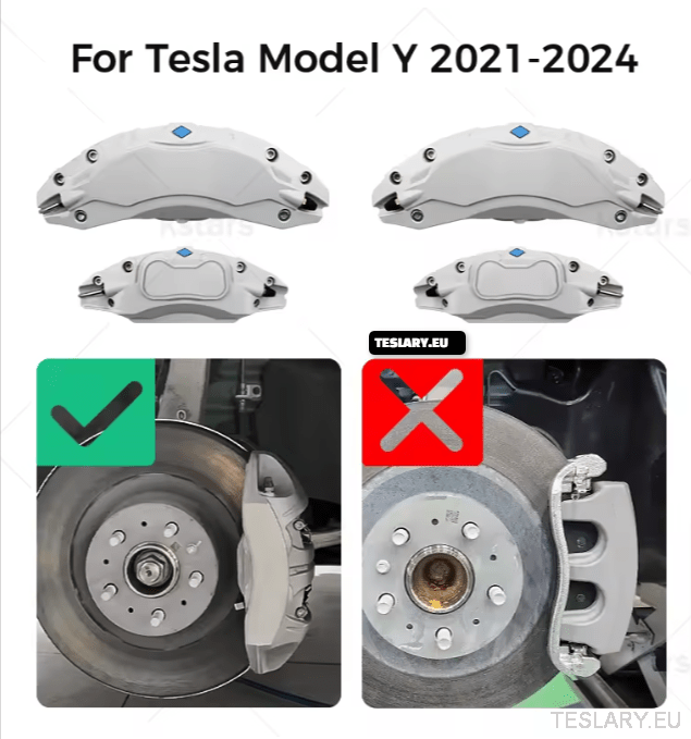 Tesla Model 3 / 3+ / Y Aluminium Brake Caliper Covers ( Set of 4 Pieces ) - TESLARY Tesla Shop Accessories Europe Nederlands Ireland Deutschland Espana Alicante France Italia