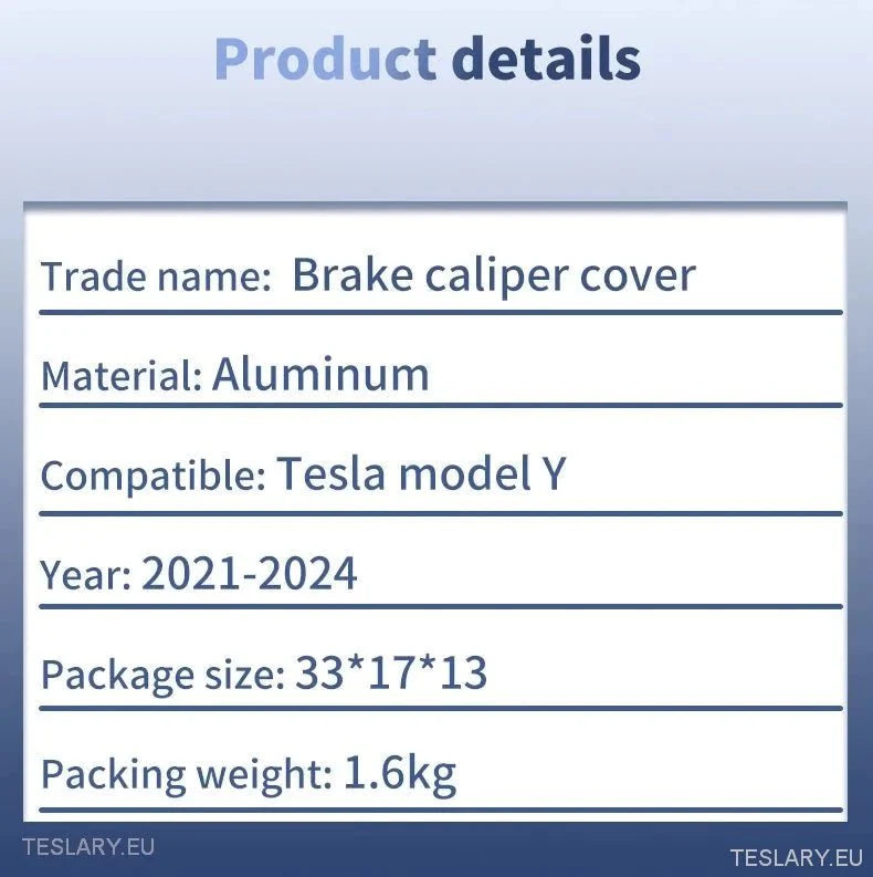 Tesla 3/3+/Y Brake Caliper Cover 18"/19" / 20" Red -TESLARY.IE Tesla Shop Europe