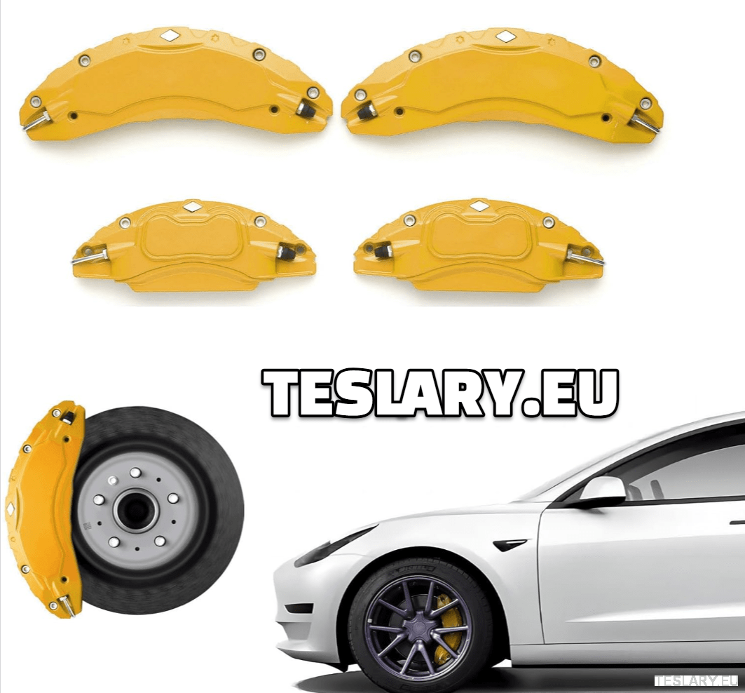 Tesla Model 3 / 3+ / Y Aluminium Brake Caliper Covers ( Set of 4 Pieces ) - TESLARY Tesla Shop Accessories Europe Nederlands Ireland Deutschland Espana Alicante France Italia